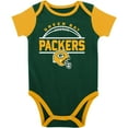 thumbnail image 2 of Newborn & Infant Green/Gold Green Bay Packers Home Field Advantage Three-Piece Bodysuit, Bib & Booties Set, 2 of 6
