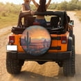 thumbnail image 3 of KAKALAD Desert Sunset Cactus 03 Spare Tire Cover Universal Vehicle Accessories Buckle Car Tools 15”in, 3 of 6