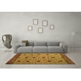 thumbnail image 3 of Ahgly Company Indoor Round Oriental Orange Modern Area Rugs, 6' Round, 3 of 4