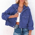 thumbnail image 1 of Chaqueta con capucha de moda NikouMX para mujer con cordón hombros caídos S, 1 of 6