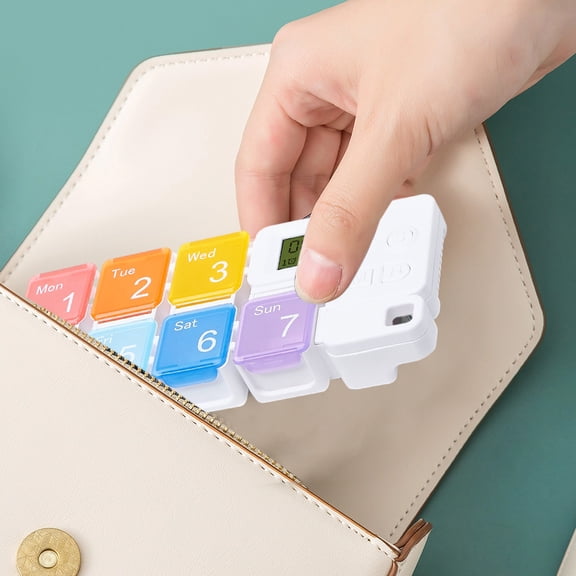 Upgraded Pill Organizer – Smart Pill Dispenser, Multicolor Home Storage and Organization