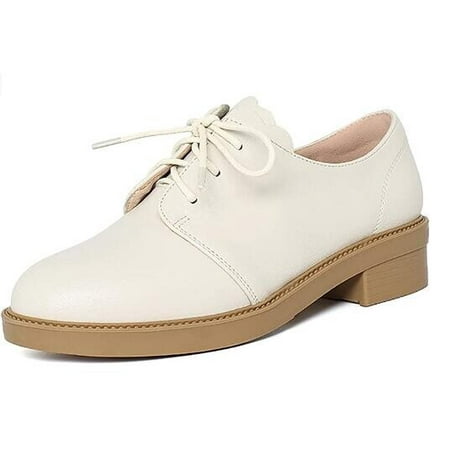 

Womens Classic Brogue Lace Up Oxford Shoes Low Heel Dress Walking Shoes Size 8.5