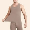 thumbnail image 2 of RYDCOT Mens Winter Warm thermal Undershirt Tank Top Fleece Lined Underwear Sleeveless Vest Base Layer Shirts Khaki, 2 of 3
