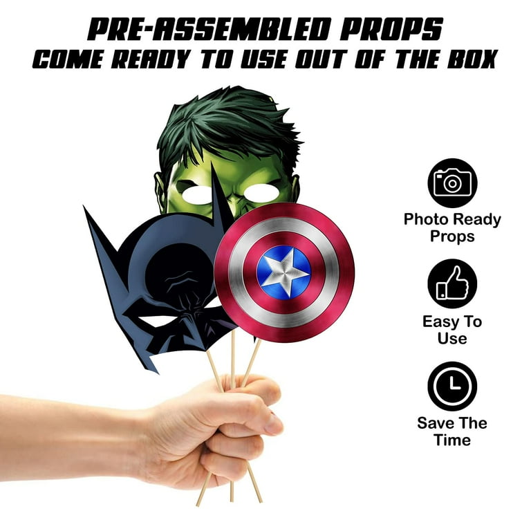 28 Pcs Super Heros Photo Booth Props, Superhero Photo Booth Props Photo Booth Props Kids Super Heroes - Walmart.com 28-pcs-super-heros-photo-booth-props-superhero-photo-booth-props-photo-booth-props-kids-super-heroes-walmart-com