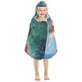 thumbnail image 7 of Toddler Hooded Beach Towel 24x50 Kids Bath Towels Soft Quick Dry for Swim Pool Boys Girls Colorful Galaxy with Stars, 7 of 7