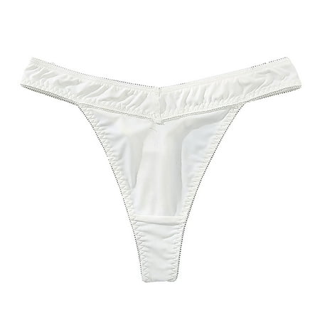 Xiaoxatg Women s Panties Women Sexy V Shaped Ice Silk Thong Low Rise Hipster Seamless Thong Womens Bikini Underwear