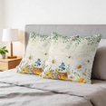 thumbnail image 6 of Pillow Covers 18x18 Set of 2, Daisy Spring Floral Square Throw Pillow Covers for Couch/Sofa/Living Room, Farmhouse Botanical Green Leaves Decorative Soft Pillowcases for Couch Throw Pillows, 6 of 9