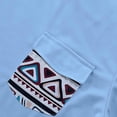 thumbnail image 7 of TKKCS Mens Short Sleeve T-Shirt with Print Pocket- Pullover Lightweight Summer Casual Breathable Crew Neck Tees Light Blue Size 2XL, 7 of 7