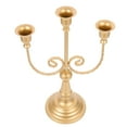 thumbnail image 5 of Masteelf  European Style 3-arms Candlestick Retro Decor Candelabras Golden, 5 of 7