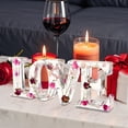 thumbnail image 7 of Handmade Valentine's Day Floral Love Tabletop Decoration, 7.5"x3.2", Romantic Accent with Clear Letters, Women Girls Bedroom Decor, 7 of 7