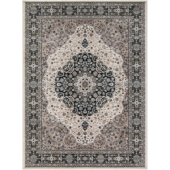 Concord Global Trading Concord Global Kashan Adorn Area Rug 7'10" x 9'10" Handmade 8' x 10'