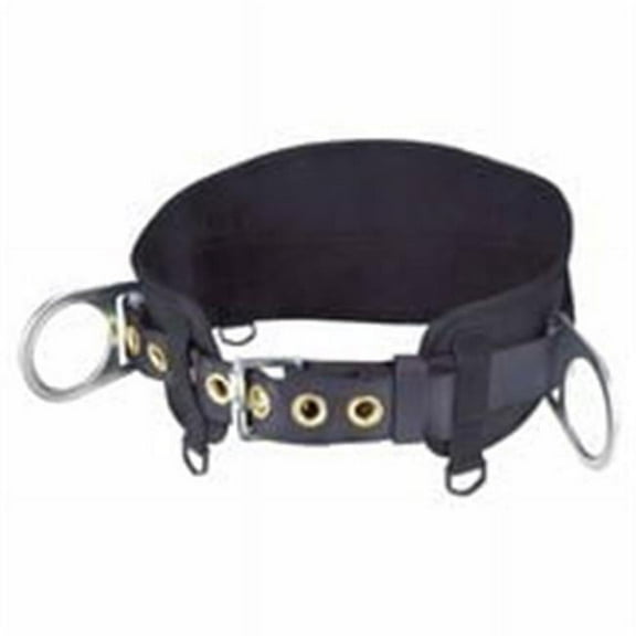 Body Belt, 2 D-Rings, Hips Location, Steel, Includes Padding: Yes ,M/L