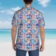 thumbnail image 4 of Balery Cartoon colorful cute cat Camisas hawaianas de manga corta para hombre, camisas playeras de corte holgado, camisas de vacaciones con botones,3X-Large, 4 of 7