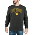 thumbnail image 3 of Men's Colosseum Charcoal West Virginia Mountaineers Arch & Logo Crew Neck Sweatshirt, 3 of 4