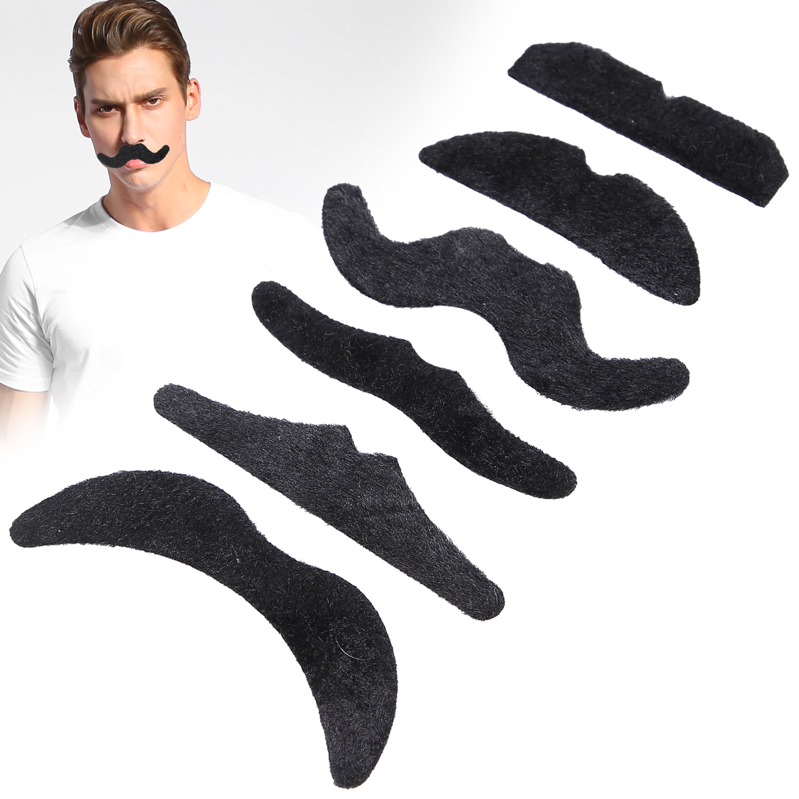 Domqga Male Grooming Mens Aftershave Funny False Mustache Self‑Adhesive