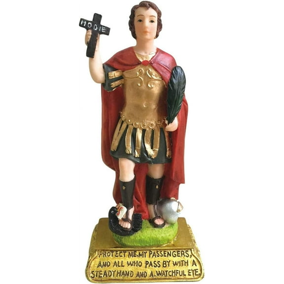 Car Saint Expeditus Statue Holy Figurine St Espeditus Sculpture Religious Decoration Statue Decor (5 Inch)