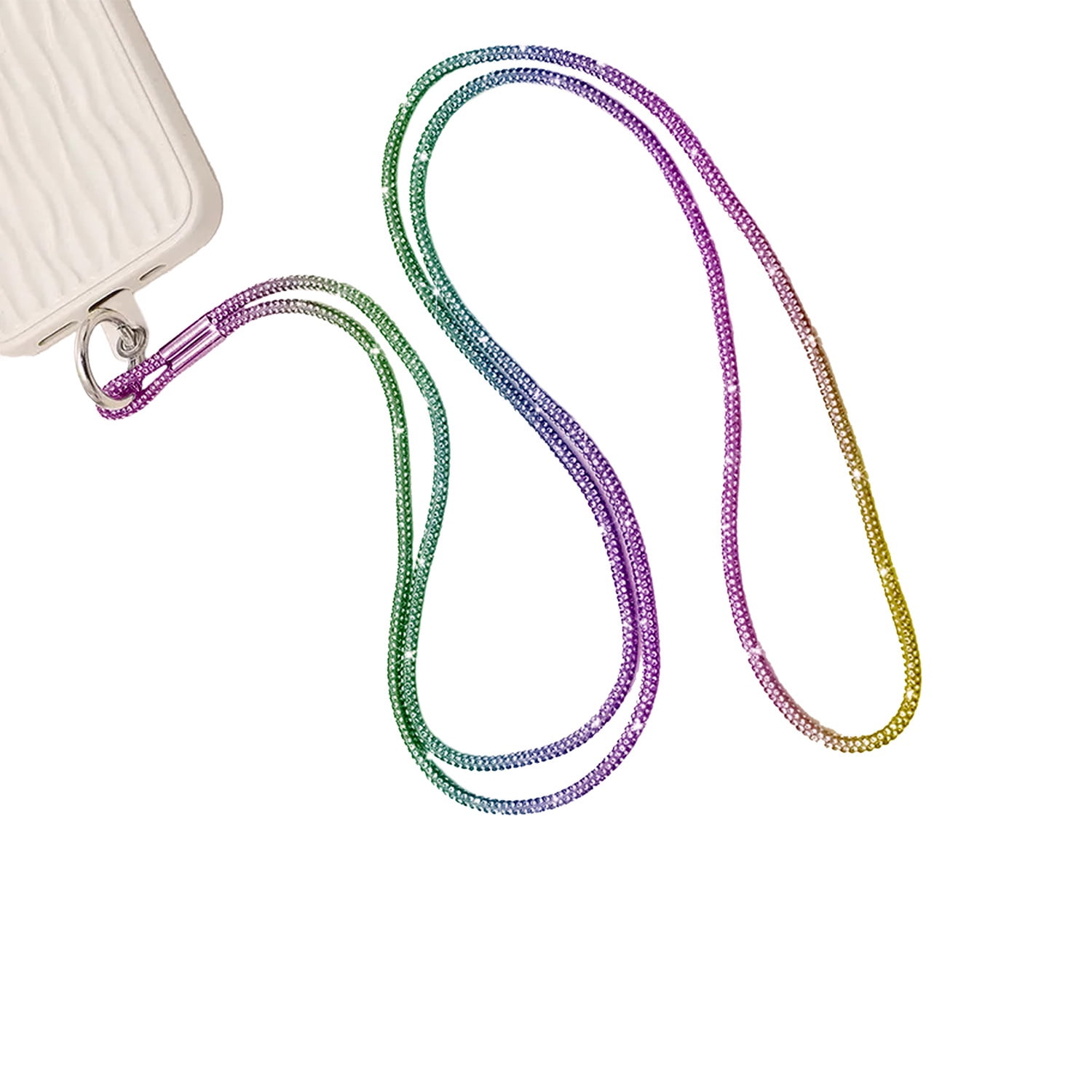 Fashion Crystal Bead Lanyard with Key Holder - Multicolor