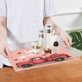 thumbnail image 4 of Acrylic Tray 15.7*11.8*1.9 Inch Transparent Tray Food Tray Tea Cup Tray Serving Trays Cosmetics Storage Kitchen Table Bathroom Sundry Storage Cute Red Truck, 4 of 7
