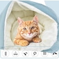 thumbnail image 2 of Cama para Gatos Cómoda Cama Redonda para Perros Cama Suave para Mascotas 48 * 20, Cian, 2 of 5