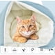 thumbnail image 2 of Cama para gatos, cómoda y redonda, suave, para mascotas, 48 x 20 cm, color cian, 2 of 5