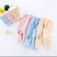 thumbnail image 2 of Baby Pants Cotton Children Clothes Spring Autumn Open Crotch Natural Color Cotton Pants Air Conditioning Pants Pajama Pants, 2 of 6