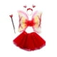 thumbnail image 4 of Disfraz de hada para niñas de 4 piezas, adorable diadema para niños, princesa para cosplay Rojo, 4 of 9