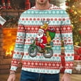 thumbnail image 2 of PMUYBHF Chandail à Capuche pour Hommes Noir Automne et Hiver Tendance Décontractée Imprimé de Noël Chandail Col Rond Chandails en Molleton pour Hommes Sans Capuche, 2 of 4