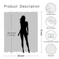 thumbnail image 4 of Black and White Geometric Shower Curtain Abstract Geometry Football Sports Theme Pattern Bathroom Shower Curtain Modern Simple Art Shower Curtain Home Decor with 10 Hooks 60x72 Inches, 4 of 4