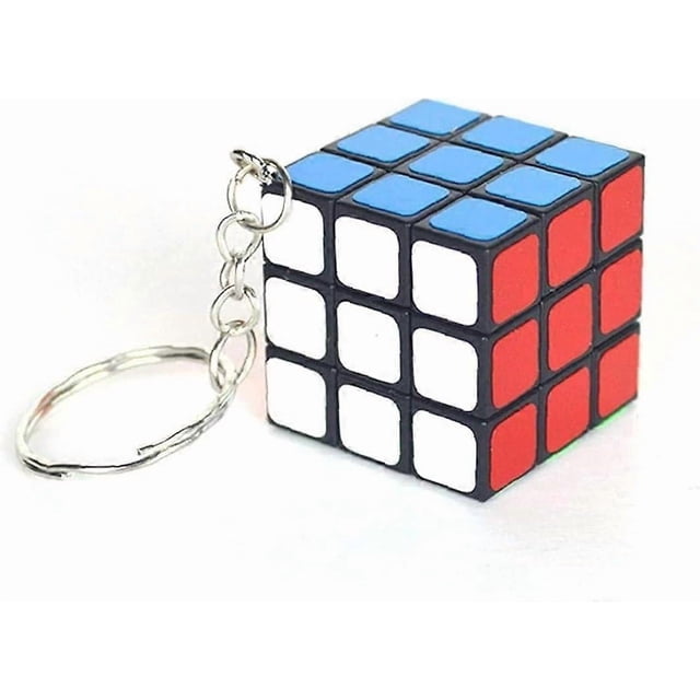 1Pc Mini 3X3 Keyring Cube Keyring Cube Twist Puzzle Toys Bright Speed Cube