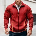 thumbnail image 2 of Men's Zip Up Pullover Jacket Lightweight Athletic Top For Gym Running Workout Casual Streetwear, 2 of 6