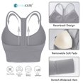 thumbnail image 3 of LEEYNEER Racerback Sports Bras Padded Y Racer Back Cropped Bras for Yoga Workout Fitness Low Impact, 3 of 6