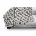 thumbnail image 3 of Cupcake Soft Flannel Fleece Throw Blanket, Delicious Desserts Food Yummy Chocolate Cake with Cherries Sketch, Cozy Plush for Indoor and Outdoor Use, 50" x 70", Muave Taupe and White, by Ambesonne, 3 of 6