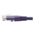thumbnail image 2 of Eaton Tripp Lite Series Cat6 Gigabit Molded (UTP) Ethernet Cable (RJ45 M/M), PoE, Purple, 6 ft. (1.83 m) - Patch cable - RJ-45 (M) to RJ-45 (M) - 6 ft - UTP - CAT 6 - IEEE 802.3ab/IEEE 802.5 - molded, stranded - purple, 2 of 7