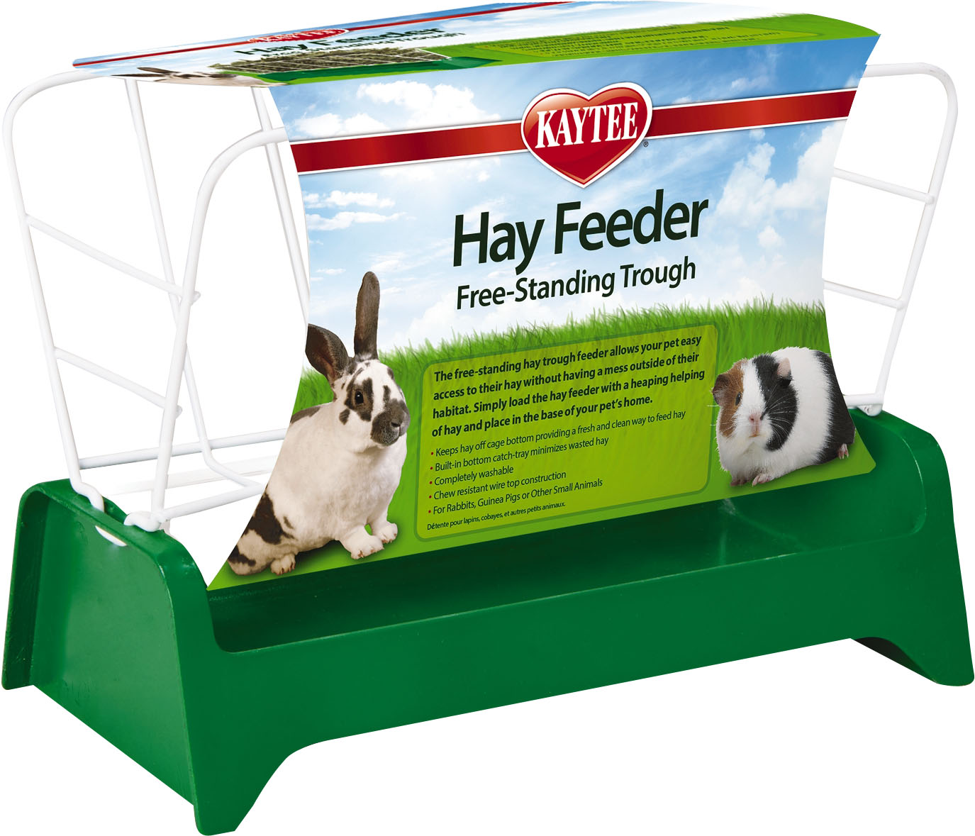 Super Pet ContainerKaytee Free Stand Trough Hay Feeder Assorted