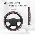 thumbnail image 3 of Cauagu Breast Cancer Awareness1 Print Car Steering Wheel Cover - Universal Car Accessory for Diverse Cars for Steering Wheel with a Diameter of 14.5"-15", 3 of 7