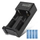 thumbnail image 3 of 4 baterías de 2000 mah con cargador dual de batería de litio 18650 para equipos eléctricos de linterna, 3 of 5