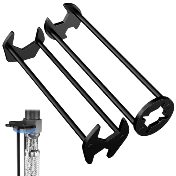 2026 New Multifunctional Sink Wrench Basin Wrench, 360° Rotating Universal Plumber Wrenches with 7 Sides, Under Basin Sink Faucet Wrenches Tight Spaces for Kitchen and Bathroom (1 Set)