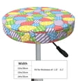thumbnail image 4 of Fotbe Colorful Easter eggs Pattern Stool Covers Round,Waterproof Round Bar Stool Covers Bar Chair Covers Washable Stool Cushion Slipcover for 12-14 Inch Chair-12 inch, 4 of 7