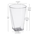 thumbnail image 3 of Smarty 10 oz. Clear Square Bottom Disposable Plastic Cups 500ct, 3 of 7