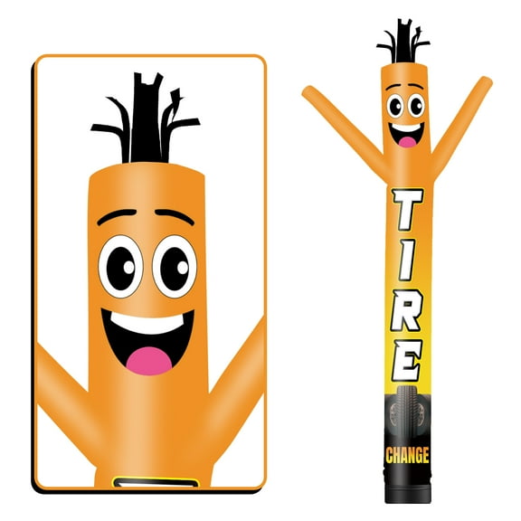 Tire Change Inflatable Tube Man Wacky Wavy Dancing Guy for Outdoor Decoration Advertising Business Promotion (Blower Not Included)
