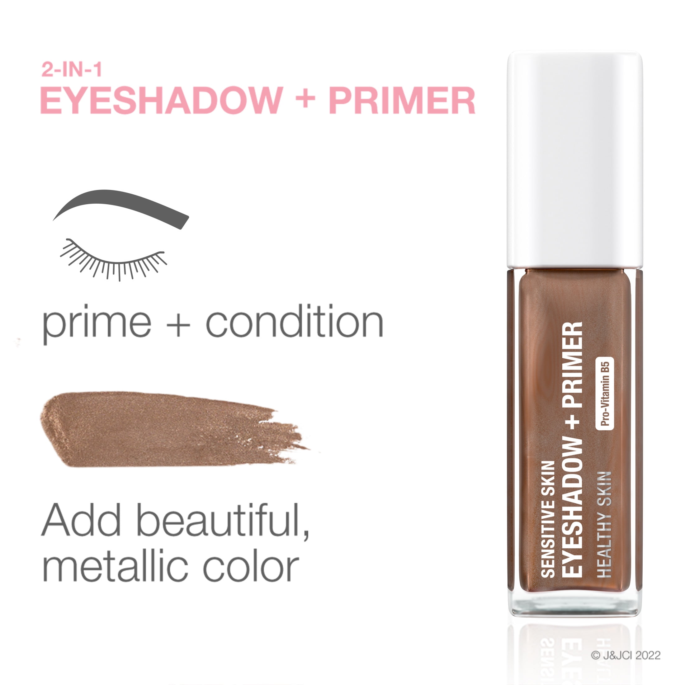 Neutrogena Sensitive Skin Eyeshadow + Primer, Warm Taupe, 0.22 oz