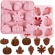 thumbnail image 1 of 2-Piece Autumn Silicone Chocolate Molds Maple Leaf, Acorn and Pumpkin Shape 3D Chocolate Candy Molds for Fall, Thanksgiving, Harvest Themes, 1 of 4