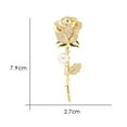 thumbnail image 6 of Lifetechs Elegant Rose Flower Shape Brooch Rhinestones Inlaid Faux Pearl Pin Bouquet Suit Lapel Badge Women Wedding Coat Accessories, 6 of 8
