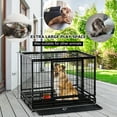 Bestpet Large Dog Playpen with Plastic Tray Double Doors & Locks Design