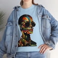 thumbnail image 5 of Unisex Heavy Cotton T-Shirt Rainbow Drawn Beautiful Woman 002, 5 of 5