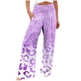 thumbnail image 2 of WXLWZYWL Womens Trousers Wide Leg High Waist Loose Fit Trousers Pants for Women Linen High Cut Summer Fall Trousers Pants 2024, 2 of 5