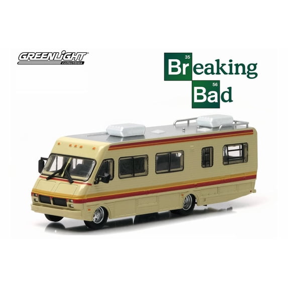 Breaking Bad 1986 Fleetwood Bounder RV, Tan with Stripes - Greenlight 33021/48 - 1/64 Scale Diecast Model Toy Car