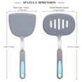 thumbnail image 6 of To encounter 2 Pieces Silicone Spatula set, BPA Free Turner Spatulas, Heat Resistant Silicone Cooking Flipper for Eggs, Fish, Pancakes, Light Grey, 6 of 6