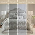 thumbnail image 6 of Nanshing Dilma 9 Piece Traditional Scroll Comforter Set, Smoke Grey, California King, 6 of 14