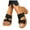Black, variant on Platform Sandals for Women Square Toe Chunky Block Heeled Sandals Slip on Dressy Slide Shoes